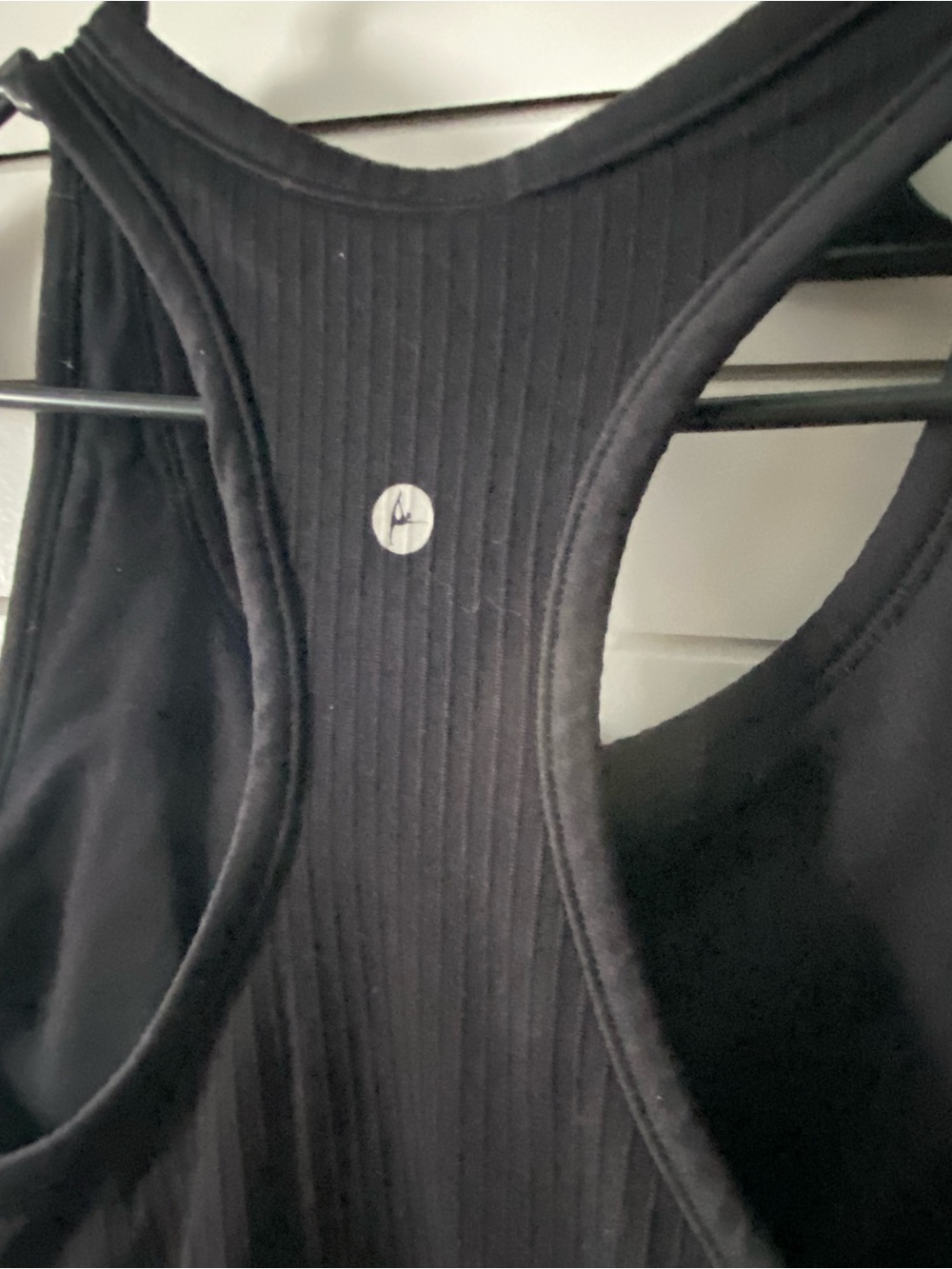90 Degree Reflex Ribbed Athletic Tank Set Cream and Black Size XL - Picture 6 of 11